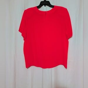Anna And Frank Vibrant Red Blouse 100% Silk Size X Large